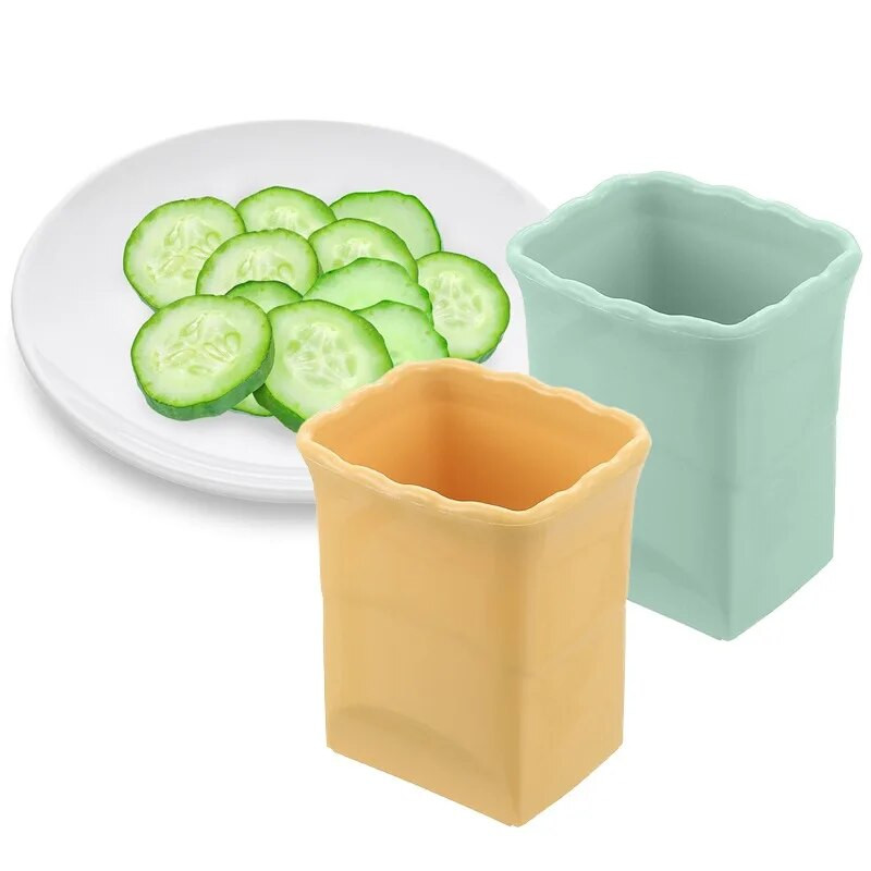 Puodelių pjaustyklė Bulvių gruzdintų bulvyčių pjaustyklė gaminimo įrankis vaisių pjaustymo braškių vynuogių daržovių smulkintuvas puodelis minkštas virtuvės įtaisas