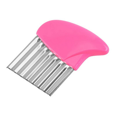 Povrće od nehrđajućeg čelika, krumpir, mrkva, valoviti rezač za čips, valoviti valoviti nož, kuhinjski naborani pomfrit, alat, gadget