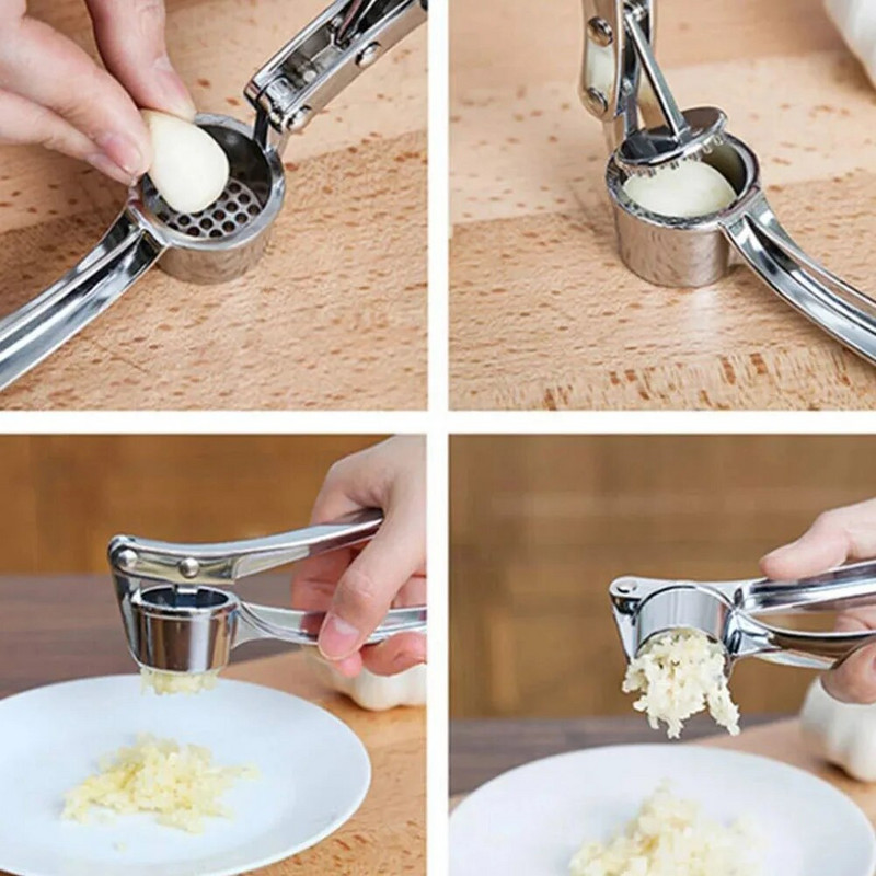 Preša za češnjak, drobilica, gnječilica, mljevenje, ručni kuhinjski alat od nehrđajućeg čelika, preša za đumbir, preša za češnjak otporna na hrđu