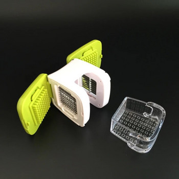Εργαλεία κουζίνας Κουτί σκόρδου πολλαπλών χρήσεων Πρέσα σκόρδου από ανοξείδωτο ατσάλι Εγχειρίδιο πατητή σκόρδου διπλής όψης Home Gadget