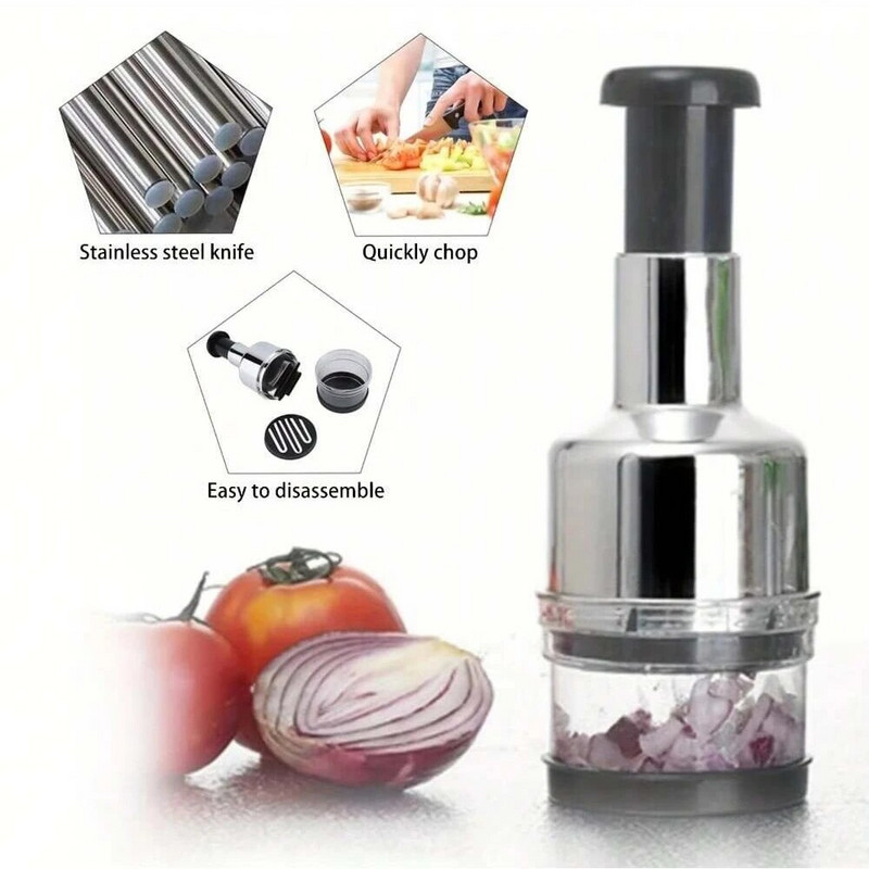Ručni rezač češnjaka Sjeckalica za mljevenje češnjaka od nehrđajućeg čelika Ručna drobilica za češnjak Gulilica Kuhinjski uređaj za povrće u kućanstvu