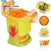 2-u-1 Sjeckalica za povrće Rezanje na kockice Alat za rezanje Ručni pritisak Sjeckalica za krumpir Mrkva Luk Sjeckalica Sjeckalica Kutija za rezanje Pribor