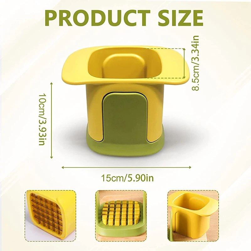 2-u-1 Sjeckalica za povrće Rezanje na kockice Alat za rezanje Ručni pritisak Sjeckalica za krumpir Mrkva Luk Sjeckalica Sjeckalica Kutija za rezanje Pribor