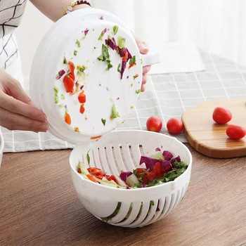 Νέο μπολ με κουφέτα σαλάτας Κόφτες λαχανικών και Dicers Μπολ για κομμένα φρούτα κατηγορίας τροφίμων Χειριστείτε εύκολα και γρήγορα τα αξεσουάρ κουζίνας