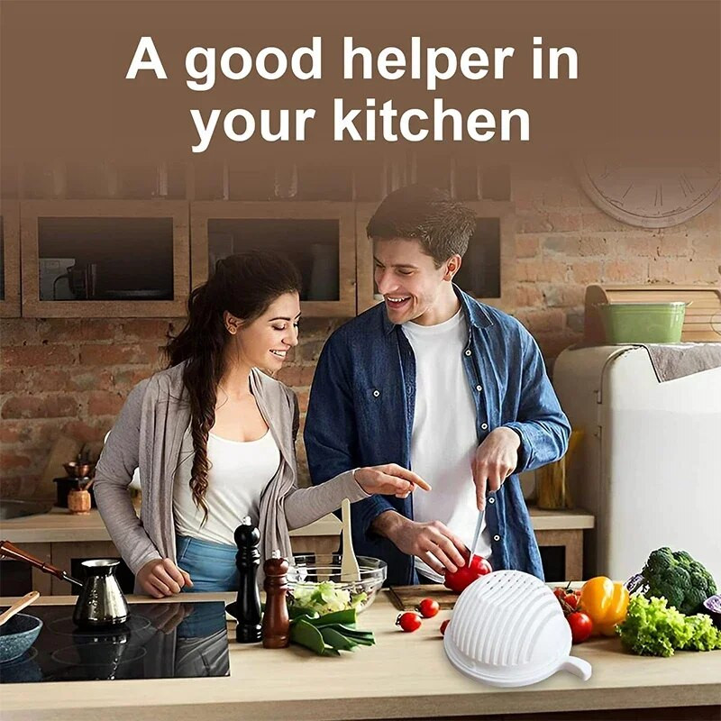 Novi Snap zdjela za rezanje salate Sjeckalice za povrće i kockice za hranu Zdjela za rezanje voća Lako i brzo rukovanje kuhinjskim priborom