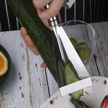 Μαχαίρι σκαλίσματος φρούτων από ανοξείδωτο ατσάλι Τριγωνικό σχήμα Πιατέλα κοπής λαχανικών Αντιολισθητική λεπίδα DIY Εργαλείο κοπής τροφίμων κουζίνας