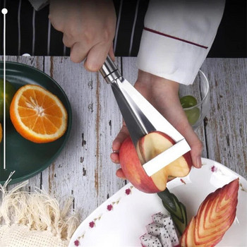 Μαχαίρι σκαλίσματος φρούτων από ανοξείδωτο ατσάλι Τριγωνικό σχήμα Πιατέλα κοπής λαχανικών Αντιολισθητική λεπίδα DIY Εργαλείο κοπής τροφίμων κουζίνας