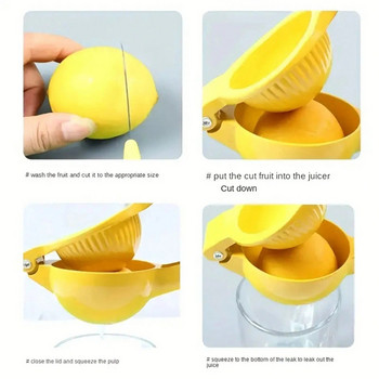 Домашна ръчна изстисквачка за лимони Алуминиева сплав Ръчно пресована сокоизстисквачка за портокалови плодове Преносими практични кухненски инструменти Мини блендер