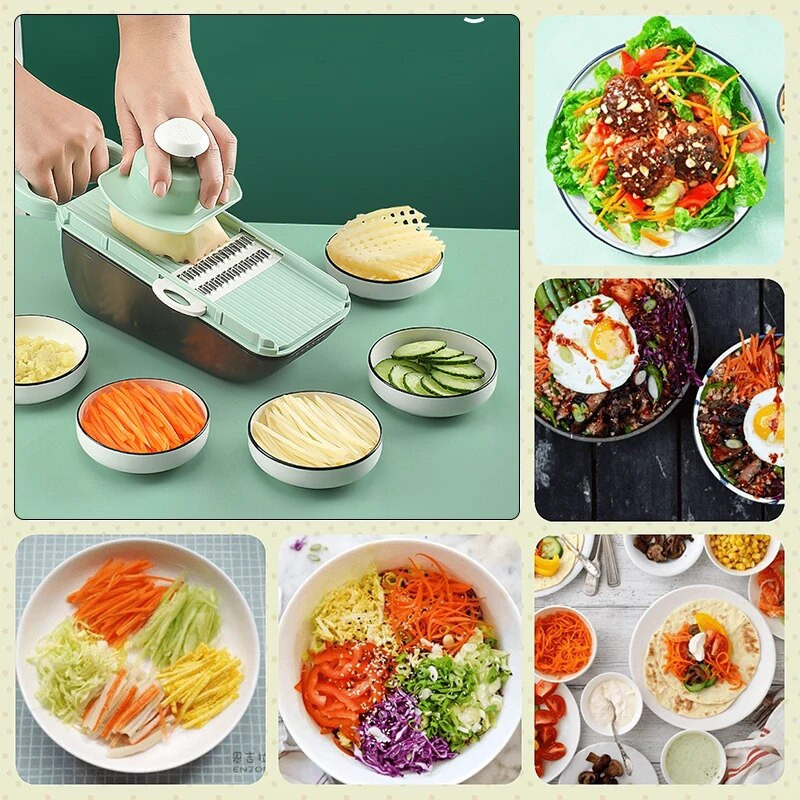 5 viename Daržovių pjaustyklė Vaisių pjaustyklė trintuvė Smulkintuvai Nutekėjimo krepšelis Maisto smulkintuvas Pjaustyklė pjaustyklė pjaustyklė Įrankiai Virtuvės priedai