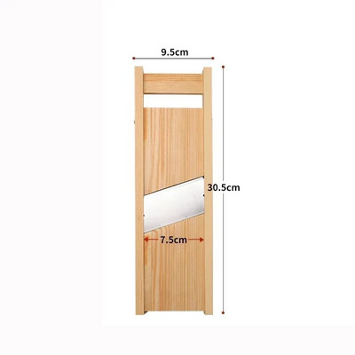 Puidust köögiviljalõikur, reguleeritav 0,5–7 mm köögiviljalõikur kartuli-, tomati- ja sibulakapsa purustaja puuviljahakkimiseks