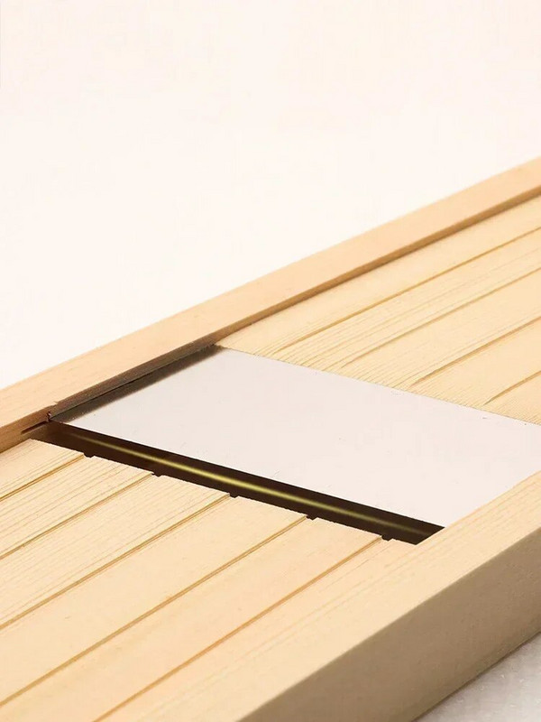 Puidust köögiviljalõikur, reguleeritav 0,5–7 mm köögiviljalõikur kartuli-, tomati- ja sibulakapsa purustaja puuviljahakkimiseks