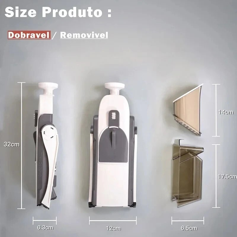 Siguran ručni rezač povrća 5u1 Sjeckalica za povrće Sjeckalica za krumpir Rezač za rezanje limuna Rezanje luka Kuhinjski mandolin gadget
