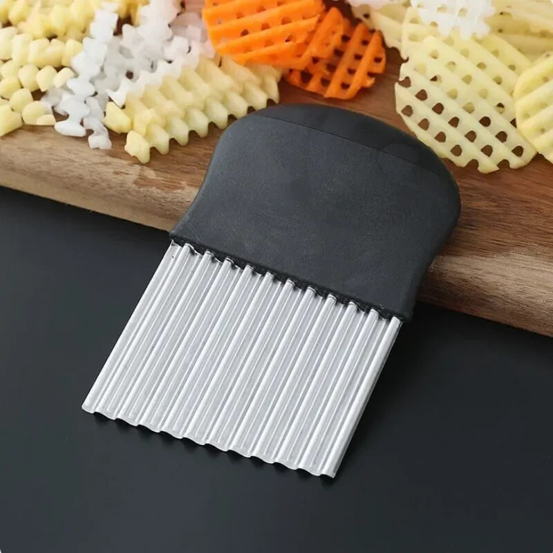 Aparati za pečenje krumpirića od nehrđajućeg čelika Rezač za krumpir Sjeckalica za povrće Voće Nabori Valoviti nož Rezač Sjeckalica Kuhinjski alati za povrće