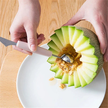 Πολυλειτουργικό μαχαίρι για σκάλισμα φρούτων Καρπούζι Baller Ice Cream Dig Ball Scoop Spoon Fruit Baller Kitchen DIY Tools Gadgets
