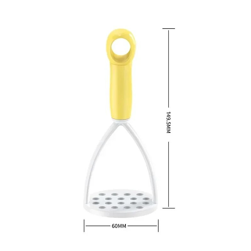 1 vnt PP presuotų bulvių trintuvas tyrės tyrės sulčių gaminimo aparatas Bulvių stūmiklis Sklandžiai trintų bulvių smulkintuvas Vaisių įrankiai Virtuvės reikmenys