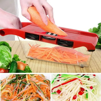 Πολυλειτουργικό Vegetable Cutter Mandoline Slicer 6 Blades Grater Potato Peeler Kitchen Gadget