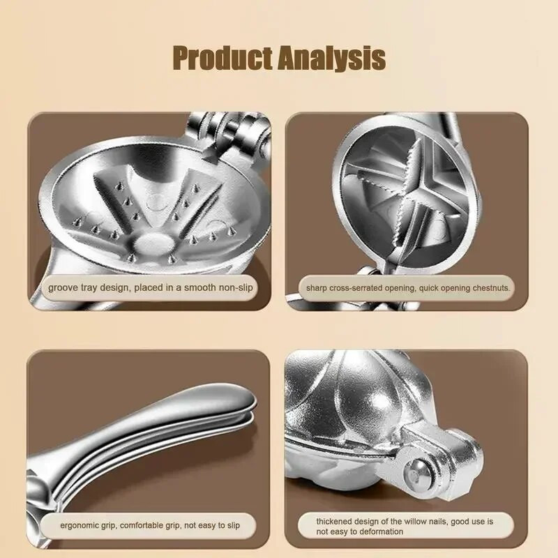 304 Ανοξείδωτο ανοιχτήρι καστανιάς Quick Clip Πένσα θηκών καρυδιάς Μηχάνημα κοπής παξιμαδιών Cracker Sheller Vegetable Tools