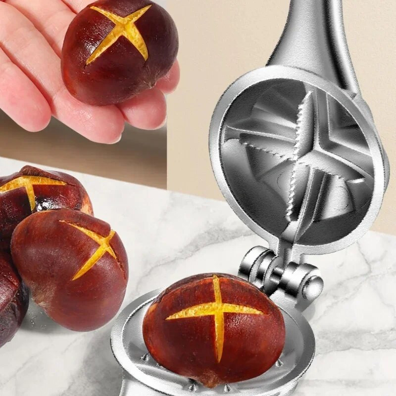 Artefakt od ljuštenja kestena Aluminijska kopča za kesten Višenamjenski otvarač za kesten Višenamjenska kopča za orahe Ljuštilica za orahe
