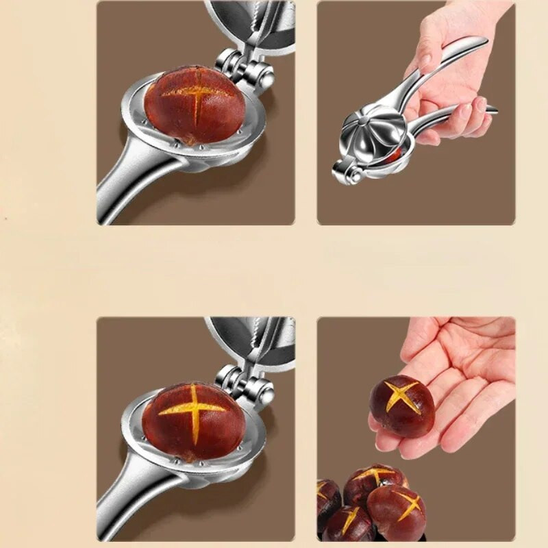 Artefakt od ljuštenja kestena Aluminijska kopča za kesten Višenamjenski otvarač za kesten Višenamjenska kopča za orahe Ljuštilica za orahe