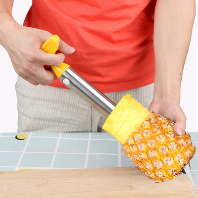 Curățător de curățat ananas Spiralizer Cutter din oțel inoxidabil pentru tăiat coajă Gadget Accesorii pentru bucătărie Instrument pentru fructe și legume