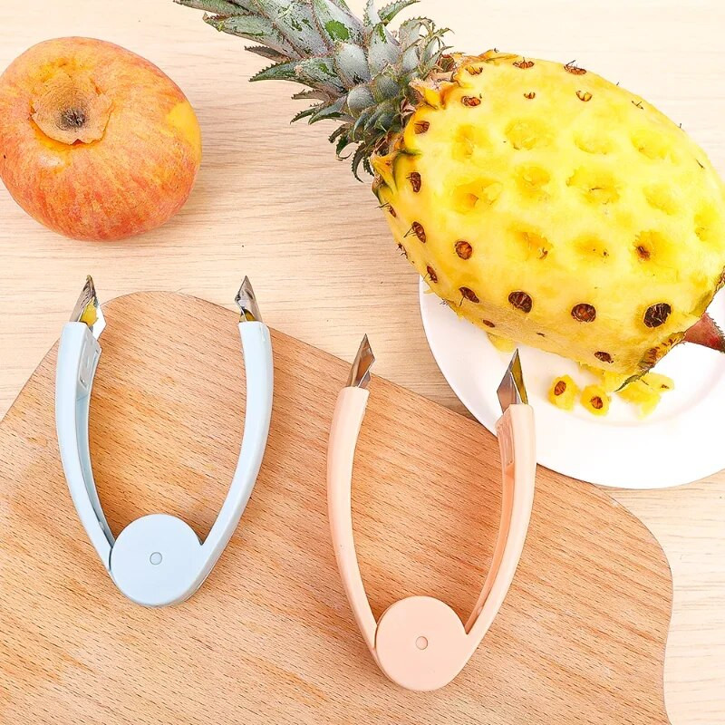 Ananasų skustuvas nerūdijančio plieno ananasų sėklų pjaustymo dirbinių spaustukai buitiniai ananasų vaisiai lupimo segtukai virtuvės įtaisai