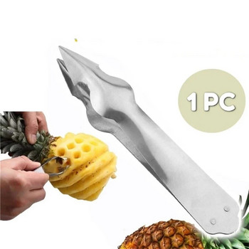 Белачка за ананас Кухненски инструмент Устройство за премахване на белачка за очи от ананас Пинцет Щипка за рязане без семена от неръждаема стомана Strawberry Huller