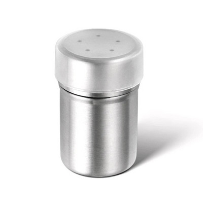 Nerūdijančio plieno 5 skylučių druskos plaktuvas Nešiojamas mažas prieskonių buteliukas su dangteliu nuo dulkių Mažo pipirų buteliuko pagardų indelio virtuvės įrankis