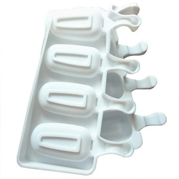 8- Cavities φόρμα σιλικόνης για μπάρα παγωτού επαναχρησιμοποιήσιμη DIY Classic Shape Παγωτομηχανές με ξυλάκια για σπιτικά καλούπια παγωτού