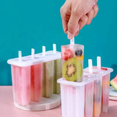 Ledų formelės 4 saldumynų formelių rinkinys ,,Pasidaryk pats“ ledų, daugkartinio naudojimo su ledų formelių virtuvės priedais