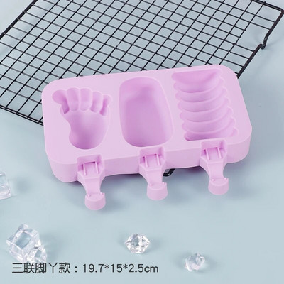 Silikonski kalup za sladoled s poklopcem Žele u obliku životinja DIY Domaći slatki sladoled sa crtićima Višekratni kalupi za sladoled u štapićima od sladoleda