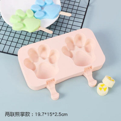 Silikonski kalup za sladoled s poklopcem Žele u obliku životinja DIY Domaći slatki sladoled sa crtićima Višekratni kalupi za sladoled u štapićima od sladoleda