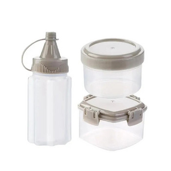4PCS Бутилка за подправки за подправки Кухненски аксесоари, запечатани срещу влага и прах Бутилка за изстискване на подправки за домашна кухня