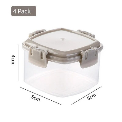 4 TK Vürtsmaitseainepudel Köögitarvikud, mis on suletud niiskuse ja tolmu vastu Koduköögi maitseainepudel