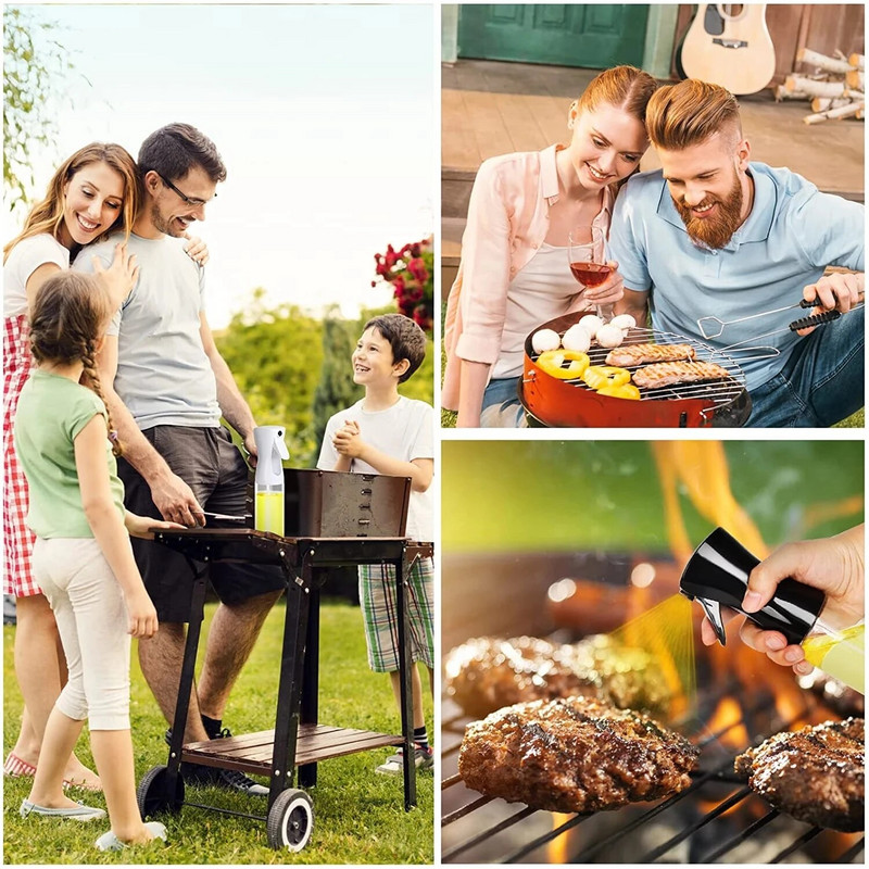 Boca s raspršivačem kuhinjskog ulja Raspršivač maslinove kiseline Staklo od nehrđajućeg čelika za kuhanje BBQ Dozator ulja za pečenje Raspršivač Dodaci