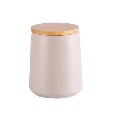 Nordic Porcelán Simplicity lezárt tartály kerámia tárolódoboz Fűszerüveg kávésüveg fa fedeles gabonatartály konyhai kiegészítők