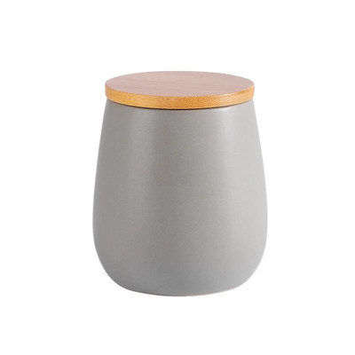 Nordic Porcelán Simplicity lezárt tartály kerámia tárolódoboz Fűszerüveg kávésüveg fa fedeles gabonatartály konyhai kiegészítők