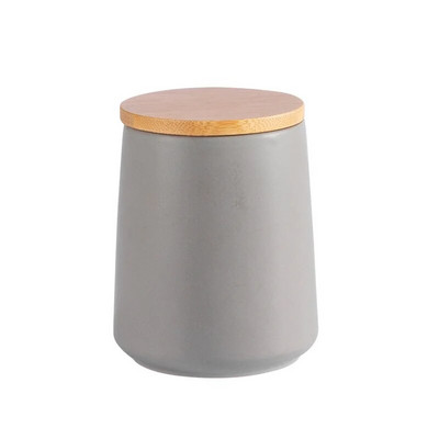 Nordic Porcelán Simplicity lezárt tartály kerámia tárolódoboz Fűszerüveg kávésüveg fa fedeles gabonatartály konyhai kiegészítők