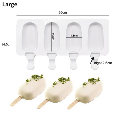 Formă din silicon de vară pentru ghiocete Mucegai pentru înghețată de vară DIY Tavă pentru cuburi de gheață de casă Ice Pop Block Congelator Instrument pentru prepararea de deserturi
