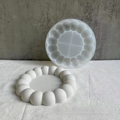 Dunga rotunda cu capac Sticla Matrite din silicon DIY Tencuiala Lumanari Borcane Mucegai din silicon Plante suculente Articole pentru fabricare Decor