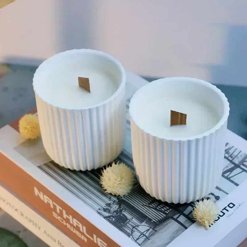 Ümmargune triip kaanega pudeliga silikoonvormid DIY krohv küünlapurk silikoonvorm sukulentsed taimed kunsti valmistamise tarvikud sisekujundus