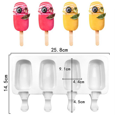 Silikonski kalup za sladoled s 3/4 ćelija, aparat za sladoled, kalup za sladoled, kalup za ledene kocke, kalup za sladoled, kalup za sladoled, kalup za sladoled, kalup za sladoled, kalup za sladoled