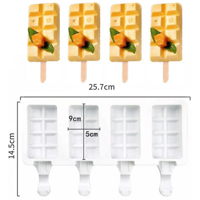 Silikonski kalup za sladoled s 3/4 ćelija, aparat za sladoled, kalup za sladoled, kalup za ledene kocke, kalup za sladoled, kalup za sladoled, kalup za sladoled, kalup za sladoled, kalup za sladoled