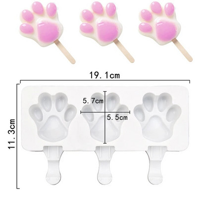 Silikonski kalup za sladoled s 3/4 ćelija, aparat za sladoled, kalup za sladoled, kalup za ledene kocke, kalup za sladoled, kalup za sladoled, kalup za sladoled, kalup za sladoled, kalup za sladoled