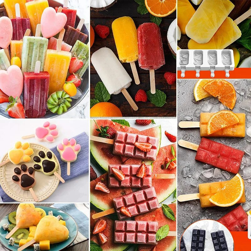Silikonski kalup za sladoled s 3/4 ćelija, aparat za sladoled, kalup za sladoled, kalup za ledene kocke, kalup za sladoled, kalup za sladoled, kalup za sladoled, kalup za sladoled, kalup za sladoled