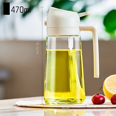 GIANXI Višenamjenska staklena boca za ulje Roštilj na otvorenom Raspršivač maslinovog ulja u spreju Kuhinjski ocat Sprej za umak od soje Sprej za izlijevanje ulja