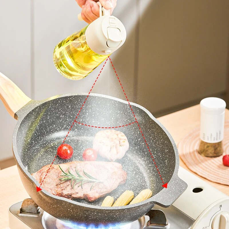 GIANXI Višenamjenska staklena boca za ulje Roštilj na otvorenom Raspršivač maslinovog ulja u spreju Kuhinjski ocat Sprej za umak od soje Sprej za izlijevanje ulja