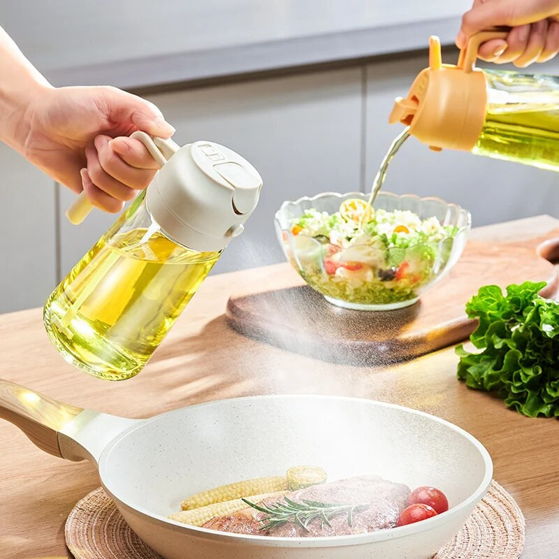 GIANXI Višenamjenska staklena boca za ulje Roštilj na otvorenom Raspršivač maslinovog ulja u spreju Kuhinjski ocat Sprej za umak od soje Sprej za izlijevanje ulja