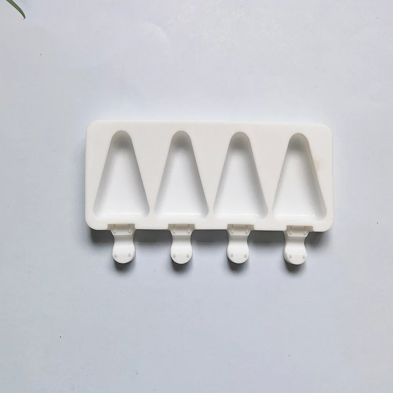 1PC Silikonski trokutasti kalup za sladoled DIY čokoladni desert Posicle pladanj za ljetnu zabavu Alat za izradu blokova leda