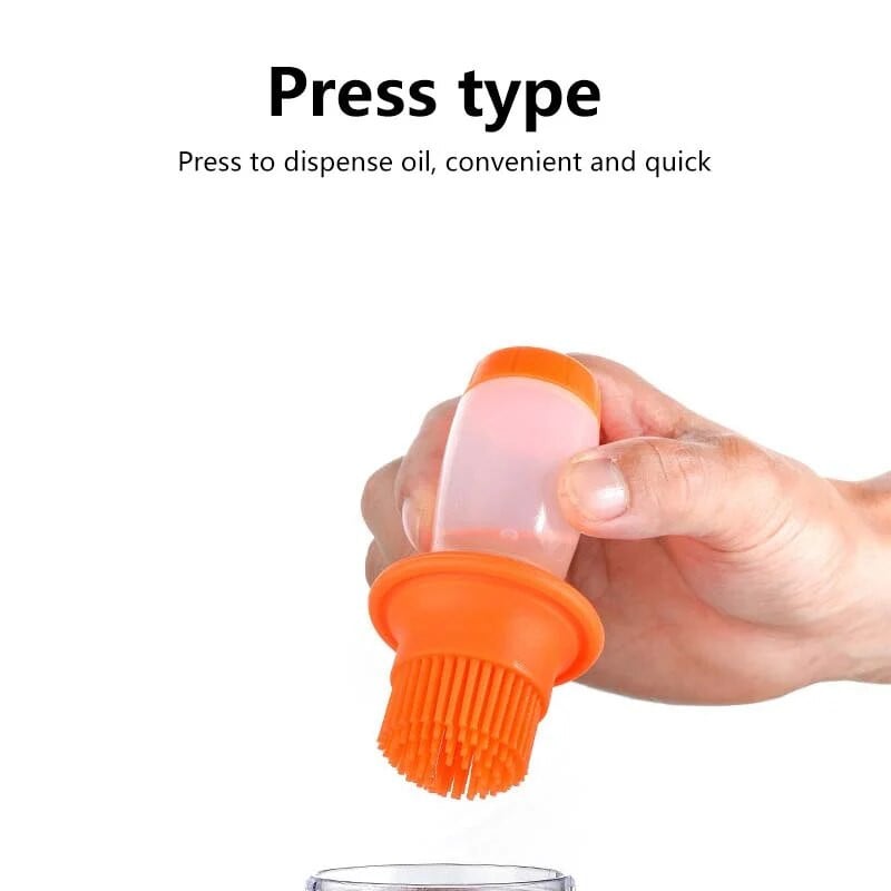 Prijenosni silikonski roštilj Četka za boce s uljem za roštilj s poklopcem Četke za ulje za roštilj Tekuće ulje Alat za pečenje peciva Kuhinjski pribor