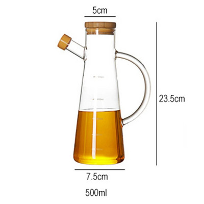 Üvegolaj-adagoló Konyhai Olívaolajos palackos edény Szivárgásmentes mártás Ecetes Palack Mártás Hajóolaj Kiöntő Palack Méz adagoló